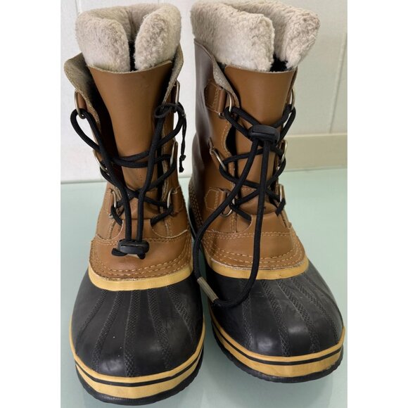 Sorel Waterproof Winter Snow Boots Youth Unisex Size 6 Yoot Pac Tan Brown Kids - Picture 6 of 10